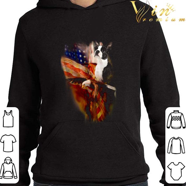 Boston Terrier Eagle American Wings shirt
