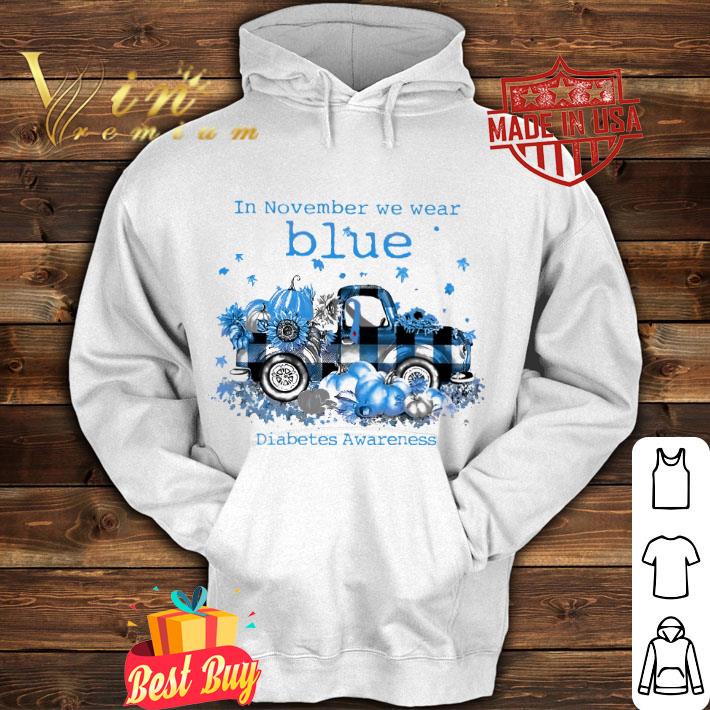 Original Truck In november we wear blue Diabetes Awareness Halloween shirt 3 Original Truck In november we wear blue Diabetes Awareness Halloween shirt