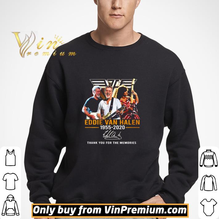 Eddie Van Halen 1955 2020 thank you for the memories signature shirt