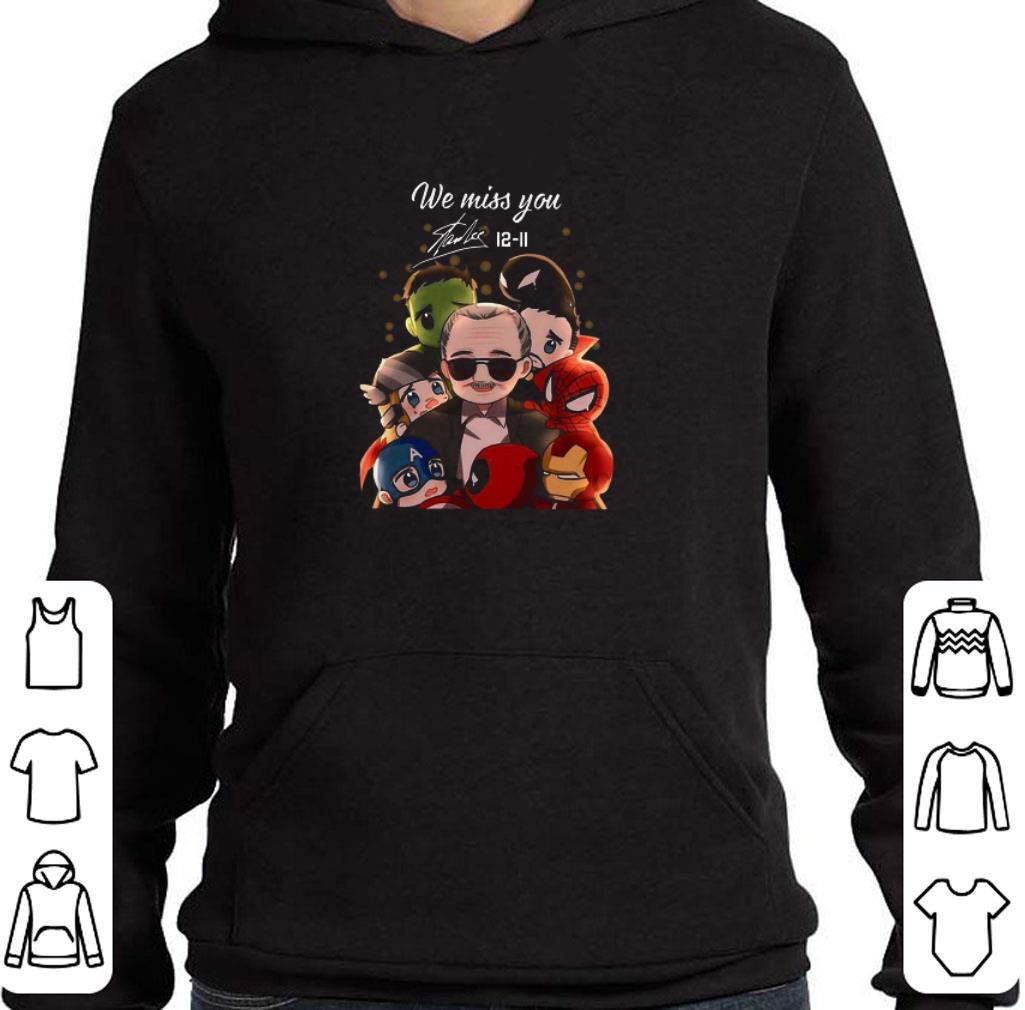 Marvel Avengers Chibi Characters We Miss You Stand Lee 12-11 shirt