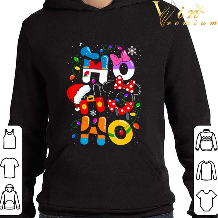 Disney characters Mickey and Minnie mouse ho ho ho Christmas shirt 3 Disney characters Mickey and Minnie mouse ho ho ho Christmas shirt