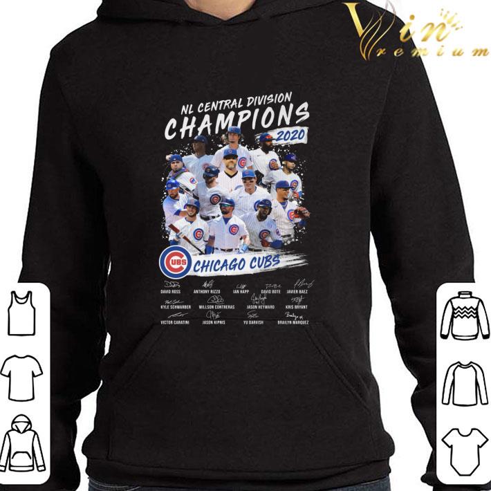 NL Central Division Champions 2020 Chicago Cubs signatures shirt