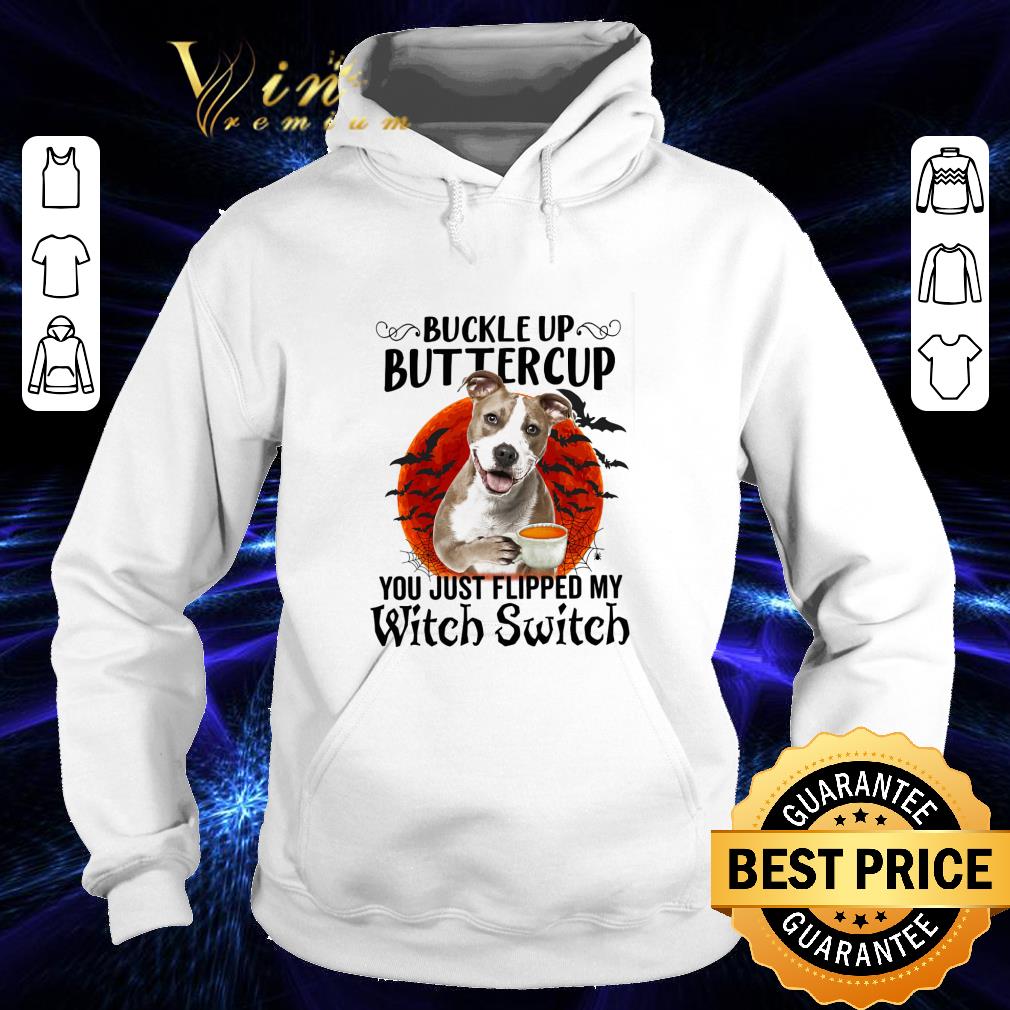 Pitbull buckle up buttercup you just flipped my witch switch halloween shirt