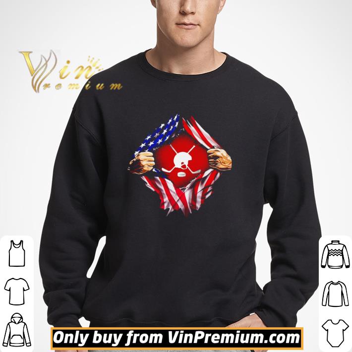 Blood inside me Hockey American flag shirt