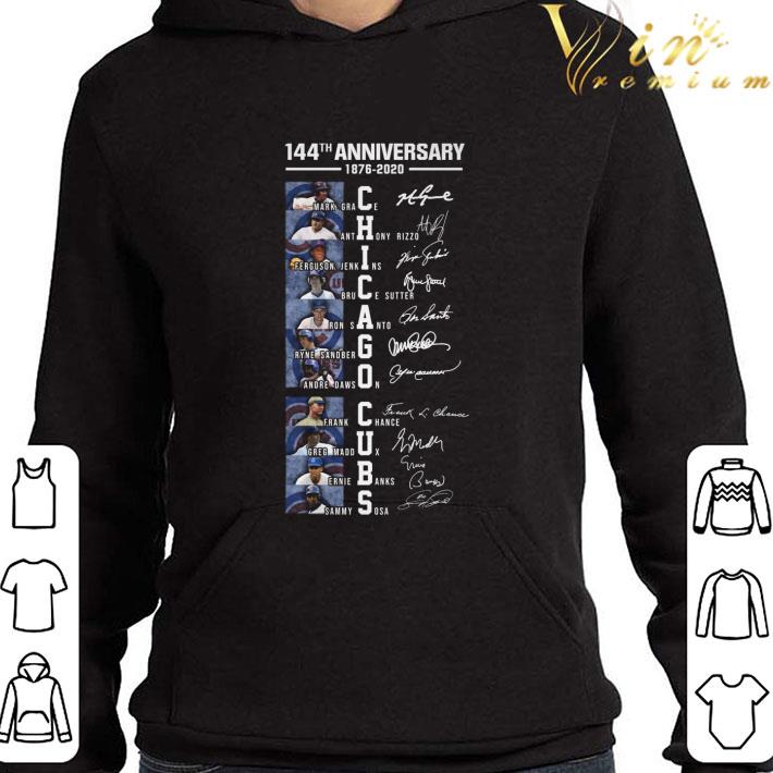 144th anniversary 1876-2020 Chicago Cubs Team Players signatures shirt