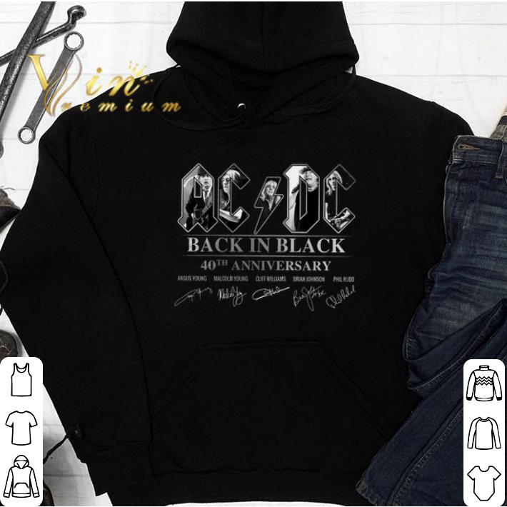Ac Dc Back In Black 40th Anniversary Signature tshirt