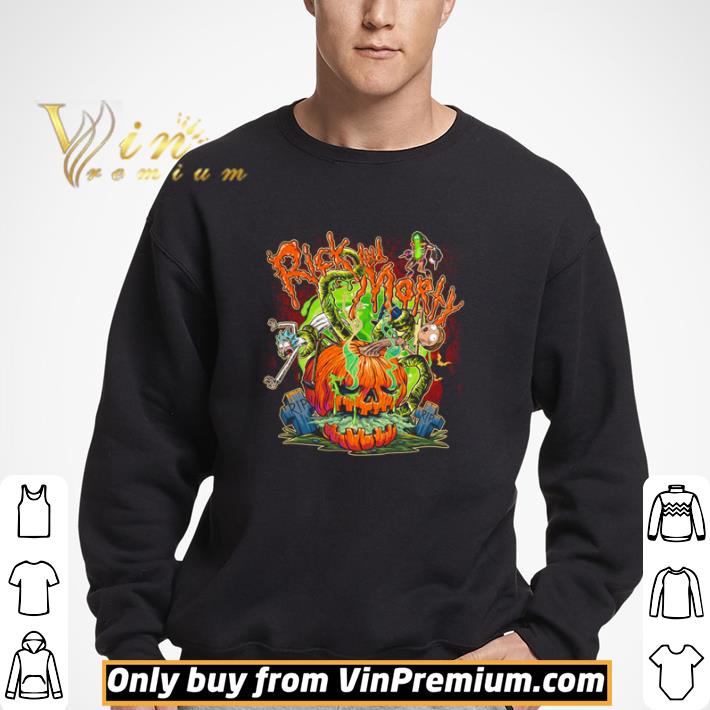 Horror Rick and morty pumpkin Halloween shirt