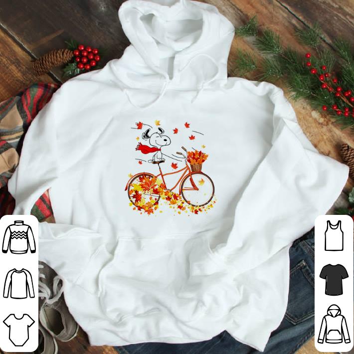 Snoopy Autumn driving bicycle shirt