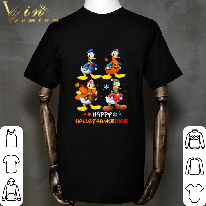 Disney Donald Duck Pumpkin Turkey gift Xmas Happy HalloThanksMas shirt Disney Donald Duck Pumpkin Turkey gift Xmas Happy HalloThanksMas shirt 2
