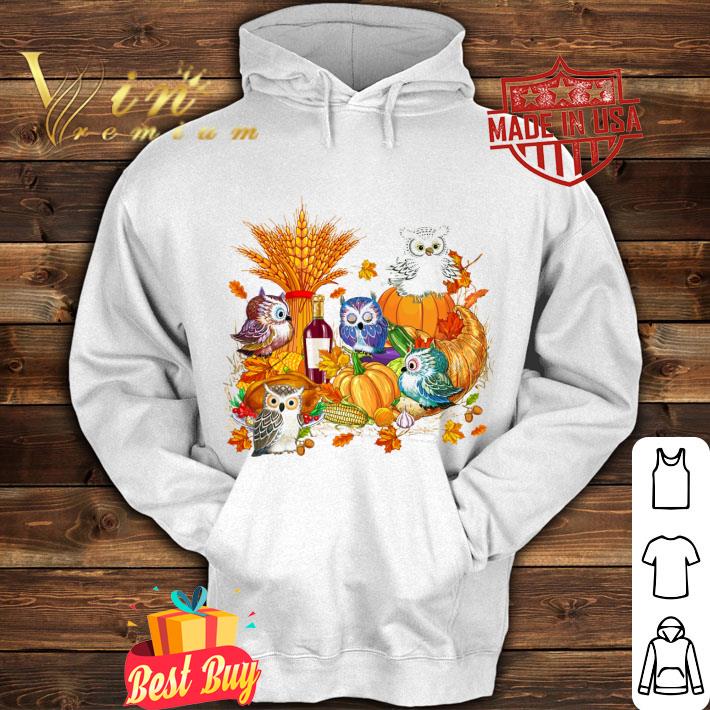 Funny Owls Turkey Happy Thanksgiving shirt