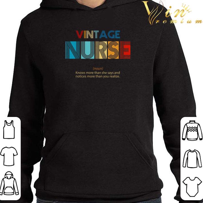 Vintage nurse knows more than she says shirt