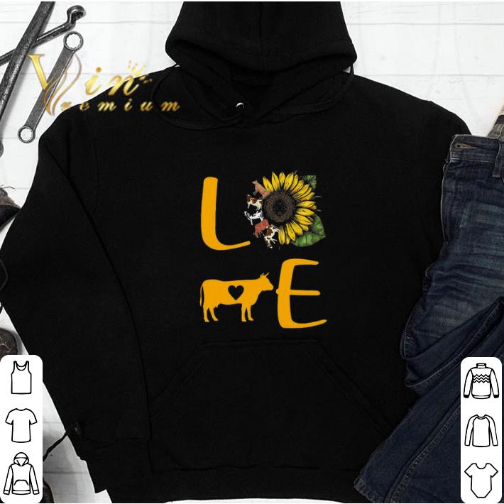 Cow Love Sunflower tshirt