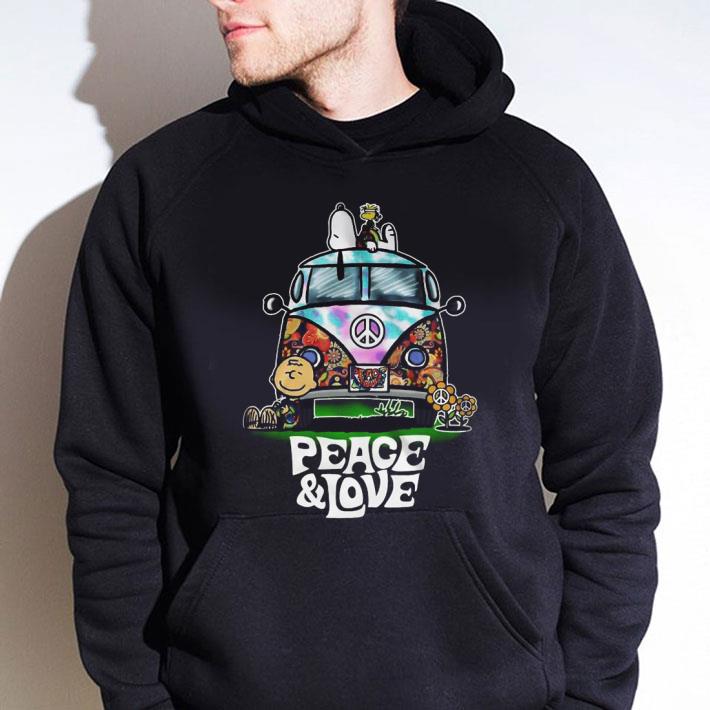 Awesome Peace And Love Hippie Style Snoopy shirt
