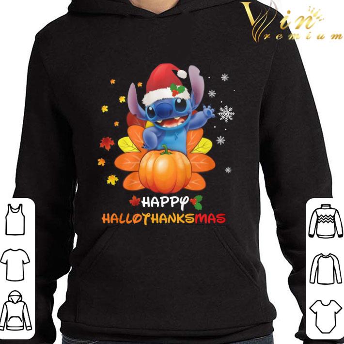 Santa Stitch Happy Hallothanksmas shirt