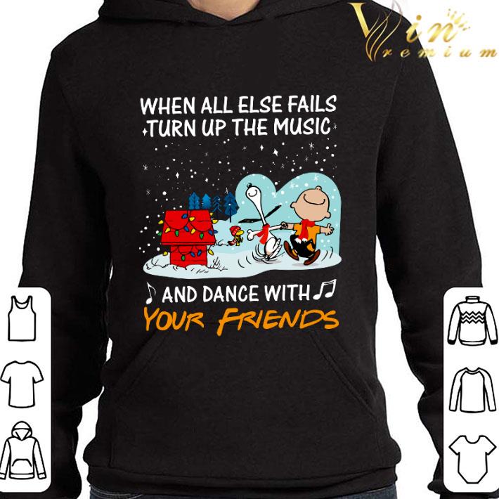Snoopy Charlie Brown Turn Up The Music And Dance With Your Friends shirt