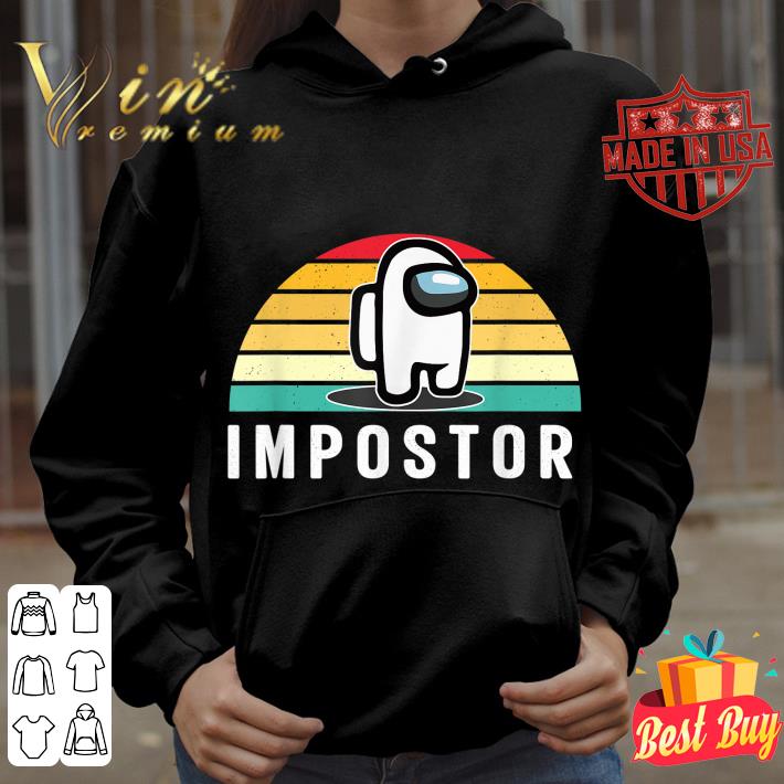 Official Vintage Sunset Gaming Meme Impostor Among Game Us Sus shirt