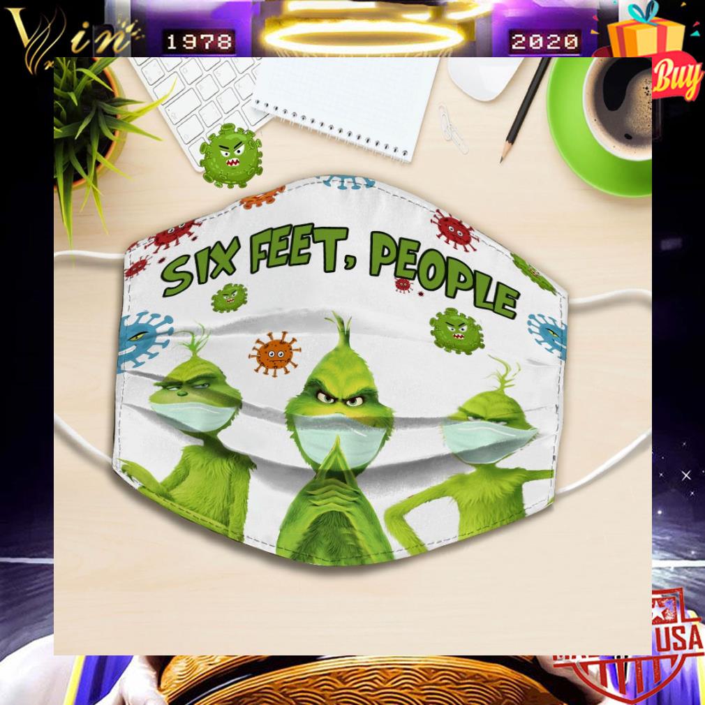 Grinch six feet people Covid-19 face mask 3 Grinch six feet people Covid-19 face mask