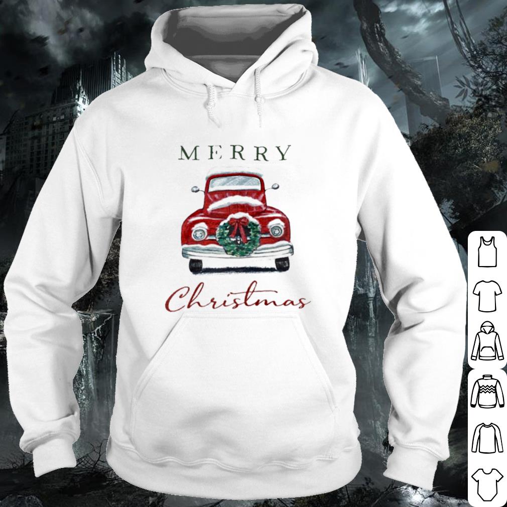 Top Red car Merry Christmas shirt