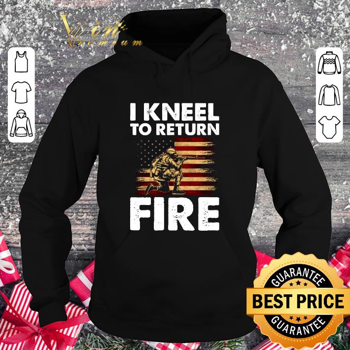 Awesome I Kneel To Return Fire American Flag shirt