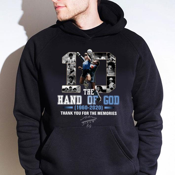 Official The Hand Of God 1960-2020 Signature Thank You For The Memories shirt 3 Official The Hand Of God 1960-2020 Signature Thank You For The Memories shirt