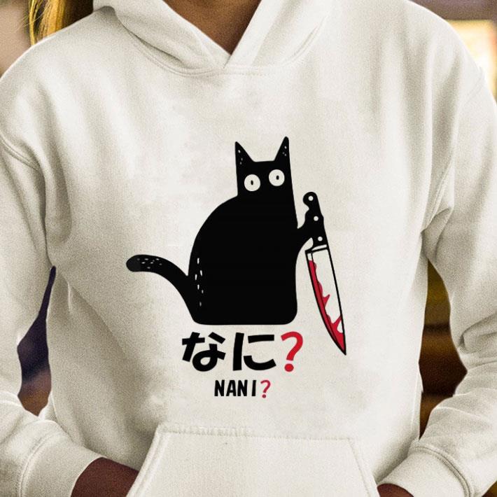 Hot Cat Killer Bloody Knife Nani Japanese Characters shirt 3 Hot Cat Killer Bloody Knife Nani Japanese Characters shirt