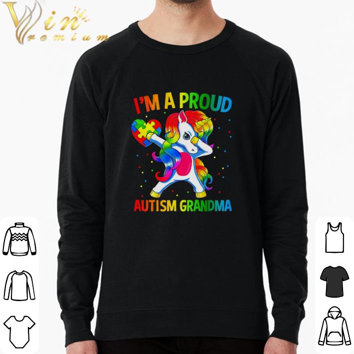 Official Unicorn I'm A Proud Autism Grandma shirt
