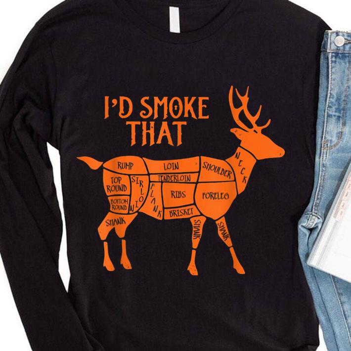 Official I'd Smoke That Deer BBQ Grillmasters Gift For Christmas shirt