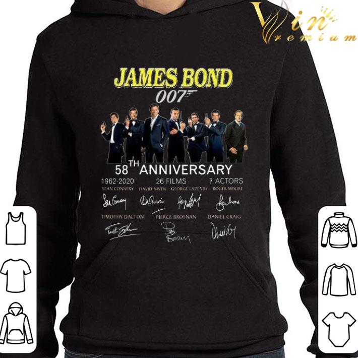 James Bond 007 58th Anniversary 7 Actors Cast Signatures shirt