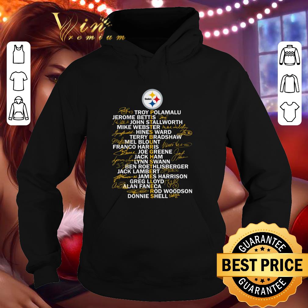 Awesome Pittsburgh Steelers Signatures Troy Polamalu Jerome Bettis shirt 3 Awesome Pittsburgh Steelers Signatures Troy Polamalu Jerome Bettis shirt