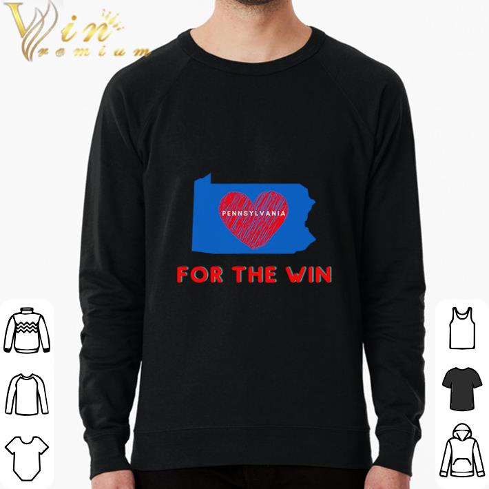 Awesome Pennsylvania for the win patriotic biden and harris heart shirt sweatshirt