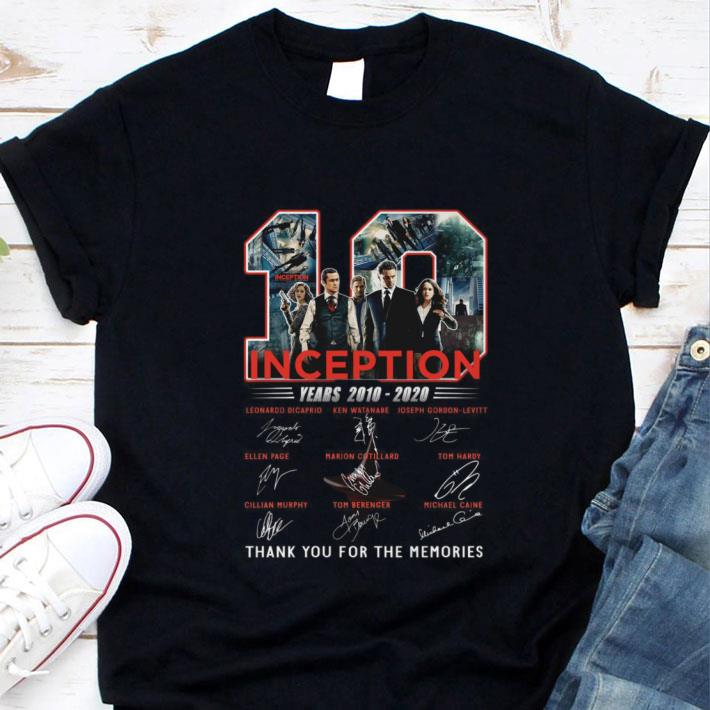 Official 10 years of Inception 2010-2020 signatures Leonardo Dicaprio shirt Official 10 years of Inception 2010-2020 signatures Leonardo Dicaprio shirt 1
