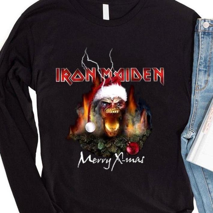 Official Mascot Iron Maiden Merry X-mas shirt