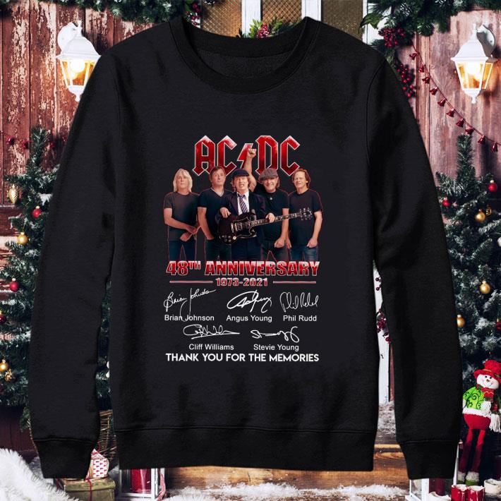 Original Signatures ACDC 48th anniversary 1973-2021 thank you for the memories shirt