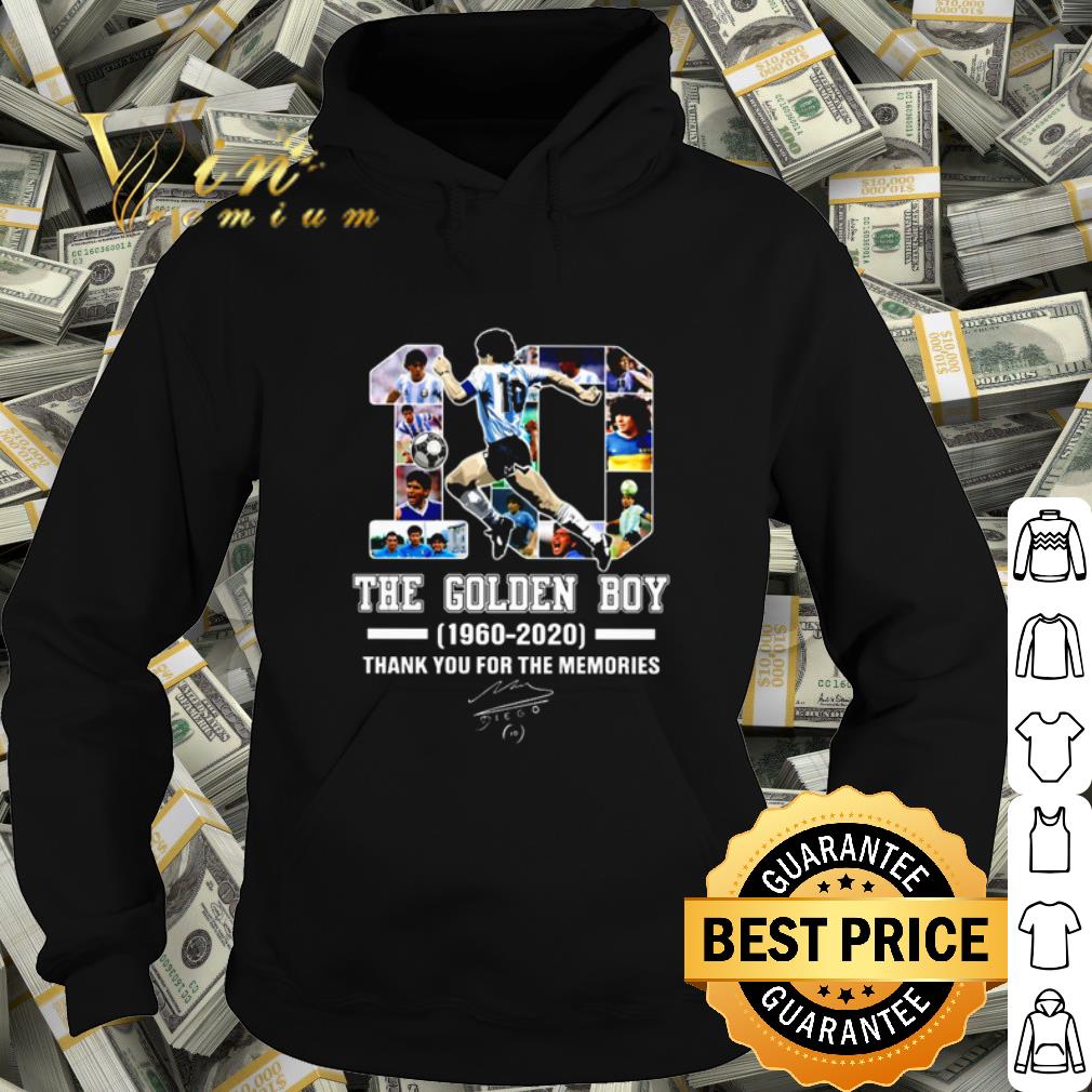Premium Maradona 10 the golden boy 1960 2020 thank you for the memories shirt