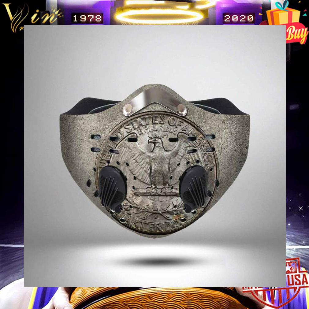 Dollar Washington Quarter Face Mask With Filter 3 Dollar Washington Quarter Face Mask With Filter