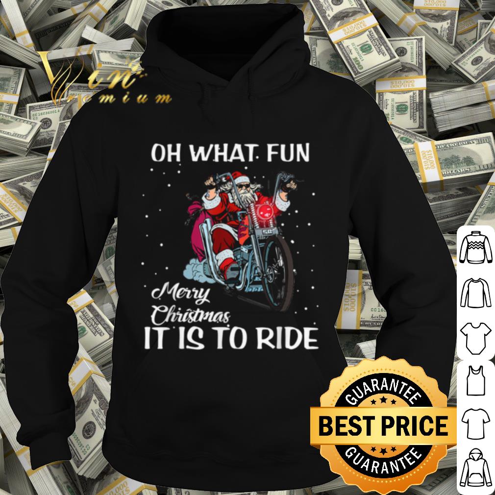 Premium Santa Claus Motorcycle Merry Christmas It Is To Ride shirt