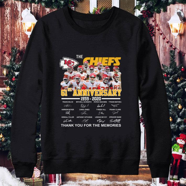 Best Kansas City Chiefs The Chiefs 61st Anniversary 1959-2020 Signatures shirt
