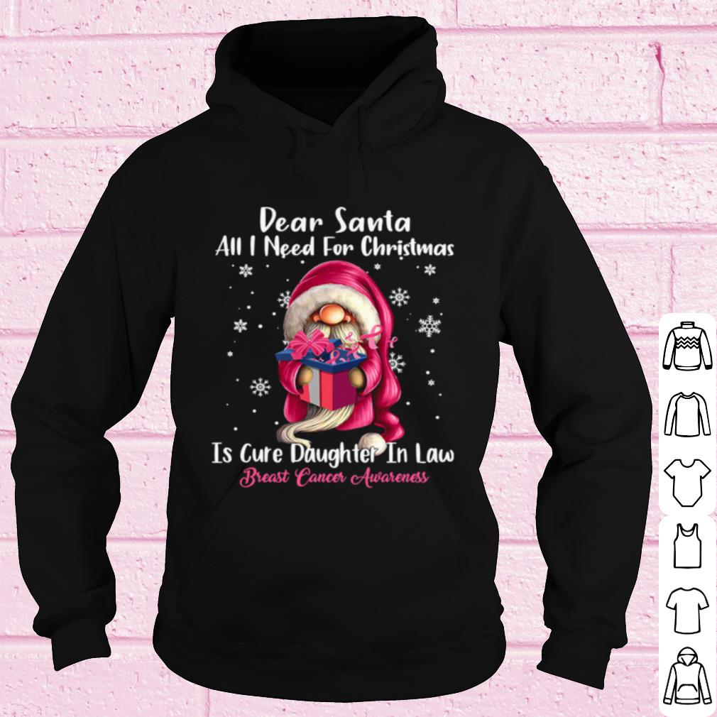 Nice Dear Santa All I Need For Christmas Breast Cancer Awareness shirt
