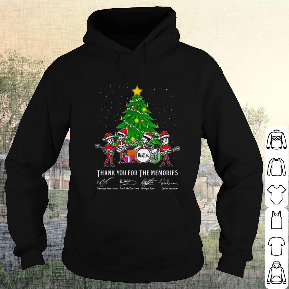 Top The Beatles Santa Claus thank you for the memories Signature Christmas shirt