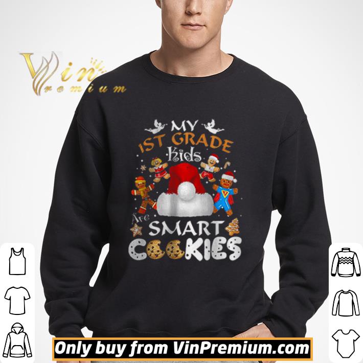 1st Grade Teacher Christmas Smart Cookies shirt