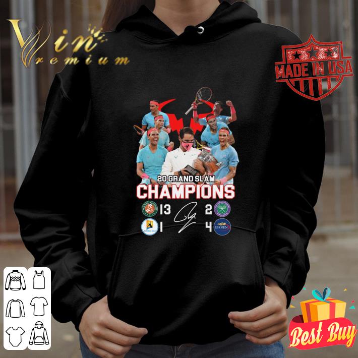 Best Tennis Rafael Nadal 20 Grand Slam Champions Signature shirt