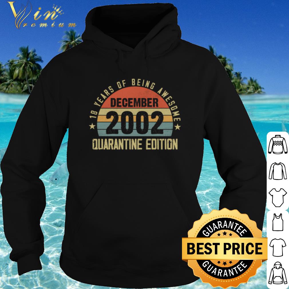 Cool 18 years of being awesome december 2002 quarentine editon vintage shirt