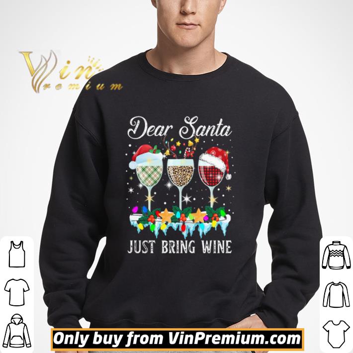 dear santa just bring wine funny christmas in quarantine wine lovers shirt