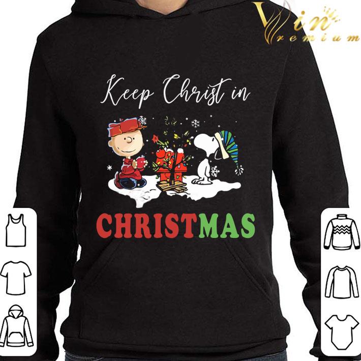 Peanuts Characters Snoopy Charlie Brown Keep Christ In Christmas shirt