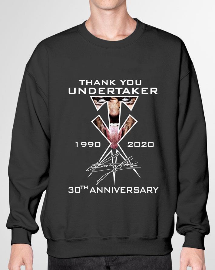 Best Thank You Undertaker 1990-2020 30th Anniversary Signature RIP shirt Best Thank You Undertaker 1990-2020 30th Anniversary Signature RIP shirt 3