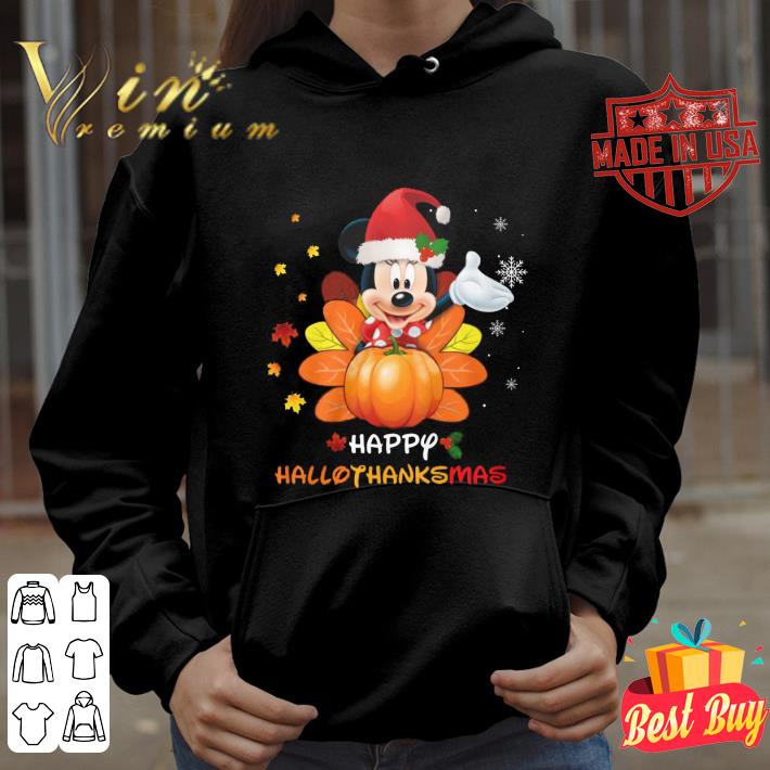 Original Santa Mickey Mouse Happy Hallothanksmas shirt