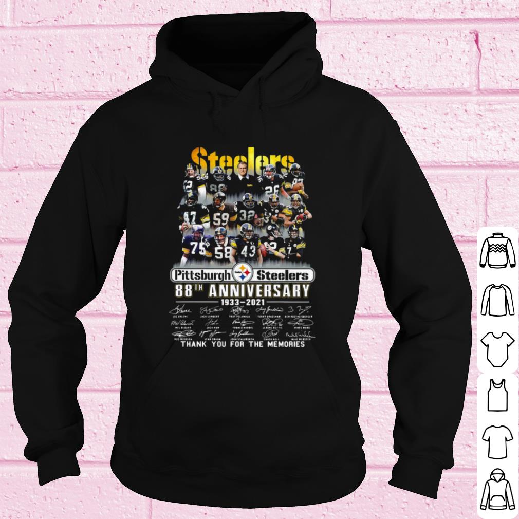 Best Pittsburgh Steelers 88th Anniversary 1933 2021 Thank You Memories shirt