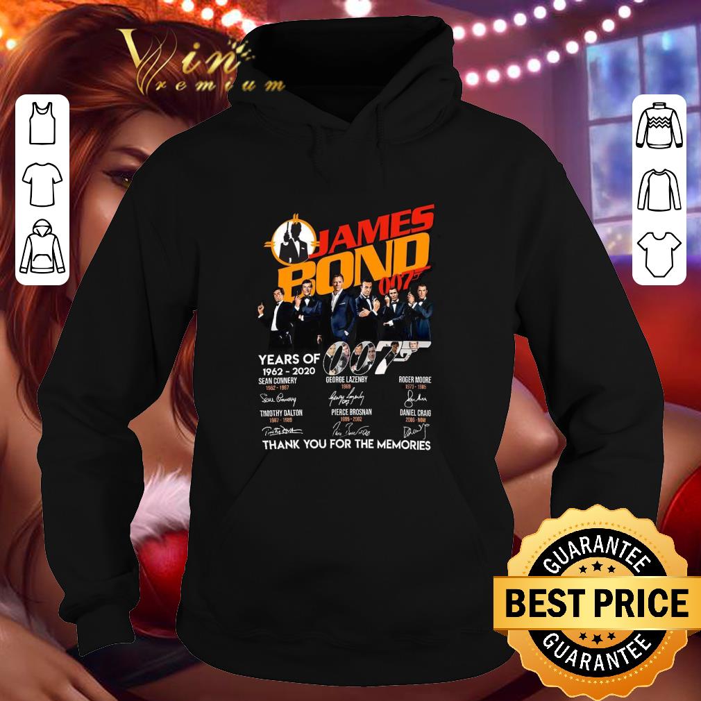 Hot James Bond 007 years of 1962-2020 signatures Sean Connery shirt 3 Hot James Bond 007 years of 1962-2020 signatures Sean Connery shirt