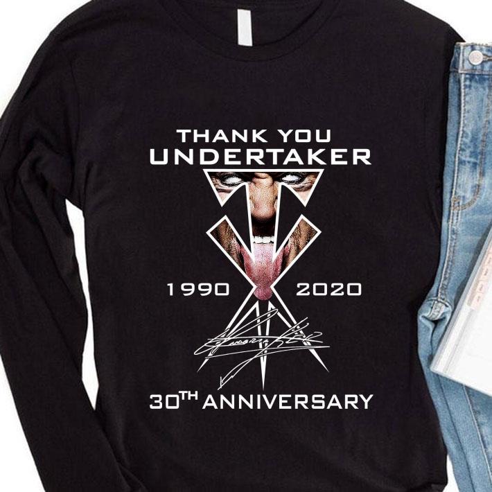 Best Thank You Undertaker 1990-2020 30th Anniversary Signature RIP shirt 3 Best Thank You Undertaker 1990-2020 30th Anniversary Signature RIP shirt