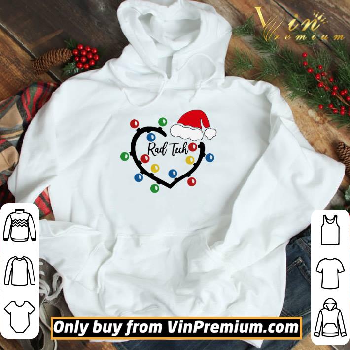 Heart Santa Red Tech light Christmas shirt